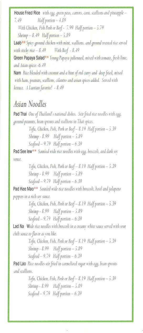 ZEN Restaurant and Lounge - Wooster, OH menu_pic