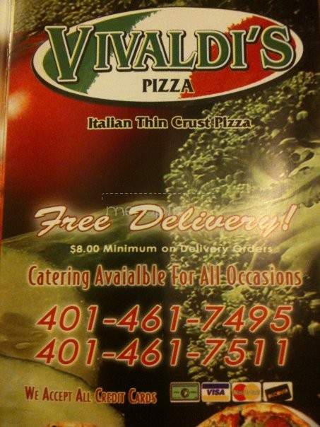 Vivaldi's Pizza - Cranston, RI menu_pic