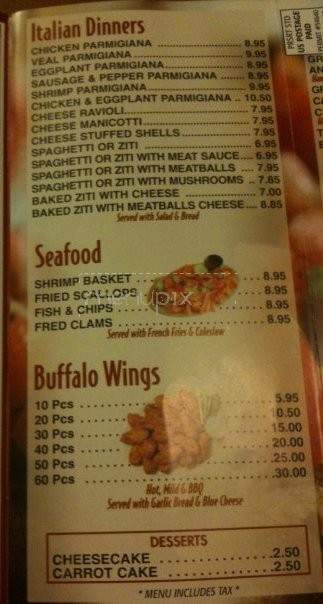 Vivaldi's Pizza - Cranston, RI menu_pic