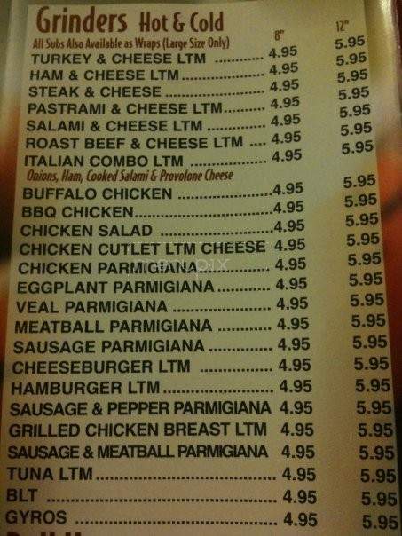 Vivaldi's Pizza - Cranston, RI menu_pic
