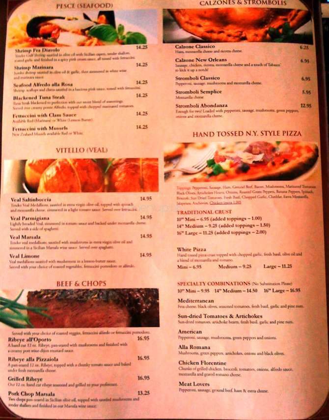 Sergio's Pizza - Midlothian, VA menu_pic
