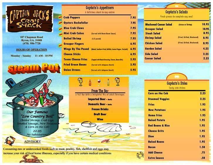 Captain Jack's Seafood - Douglas, GA menu_pic