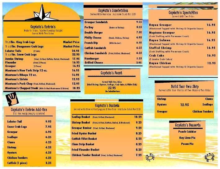Captain Jack's Seafood - Douglas, GA menu_pic