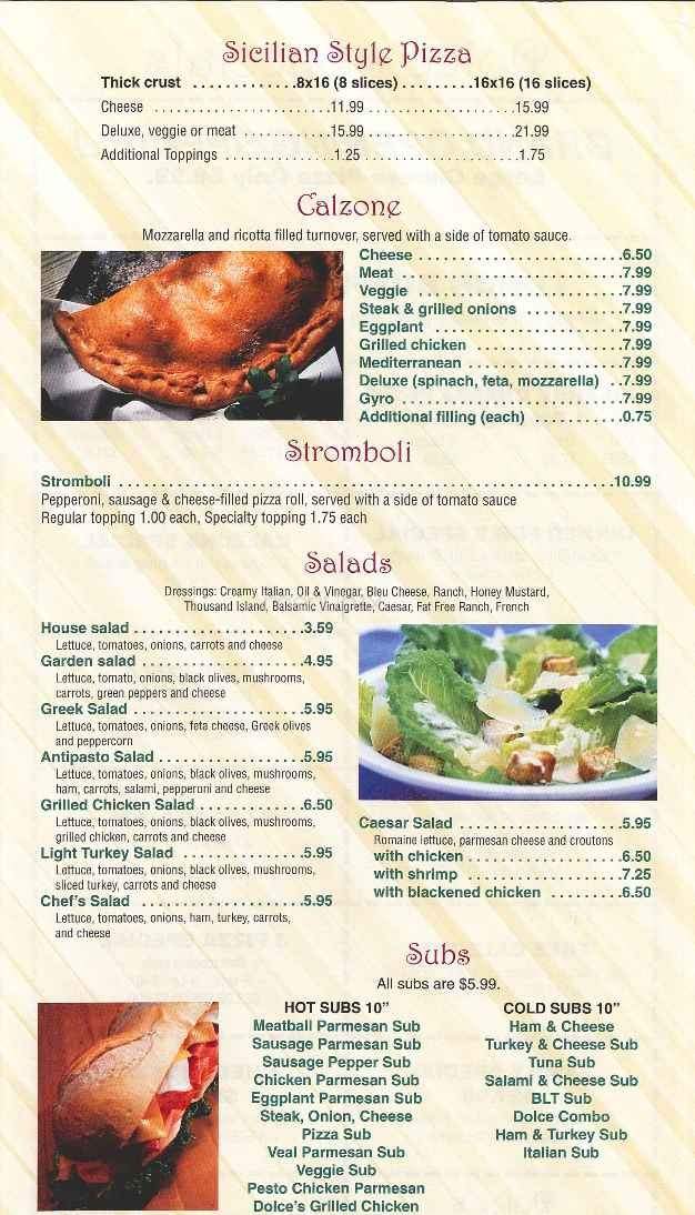 Dolce's Pizza - Jacksonville, FL menu_pic