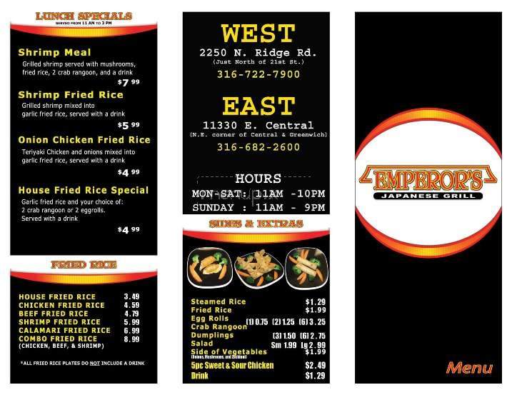 Emperor's Japanese Grill - Wichita, KS menu_pic