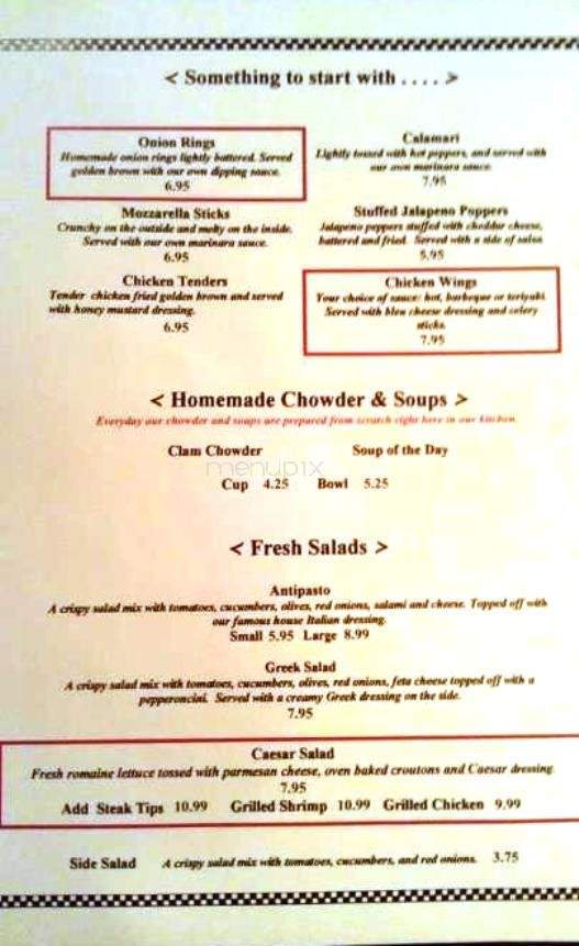 Red Wing Diner - Walpole, MA menu_pic