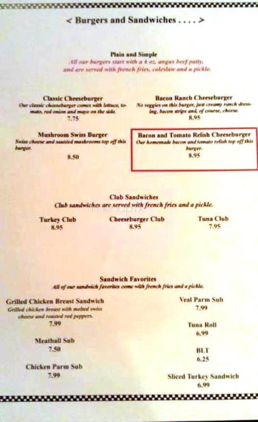 Red Wing Diner - Walpole, MA menu_pic