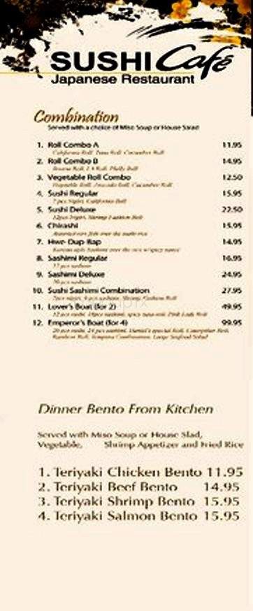 Sushi Cafe - Montgomery, AL menu_pic
