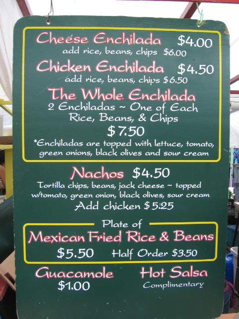The Whole Enchilada (at Lane County Farmers Market) - Eugene, OR menu_pic