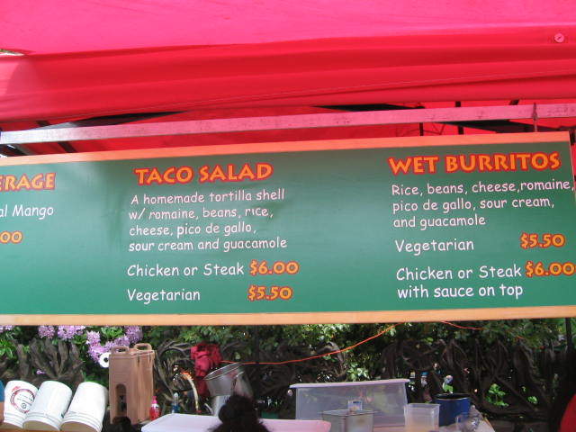 Saritza's Mexican Food (at Lane County Farmers Market) - Eugene, OR menu_pic