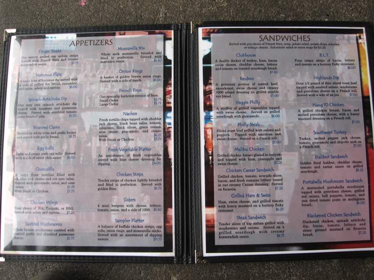 Highlands Brew Pub - Eugene, OR menu_pic