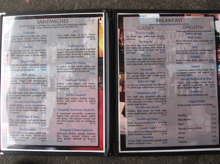 Highlands Brew Pub - Eugene, OR menu_pic