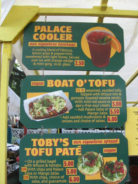 Toby's Tofu Palace (at Lane County Farmers Market) - Eugene, OR menu_pic