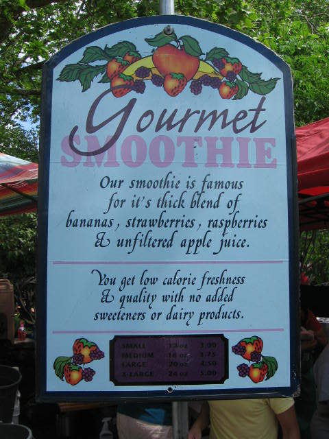 Lulu's Smoothies (at Lane County Farmers Market) - Eugene, OR menu_pic