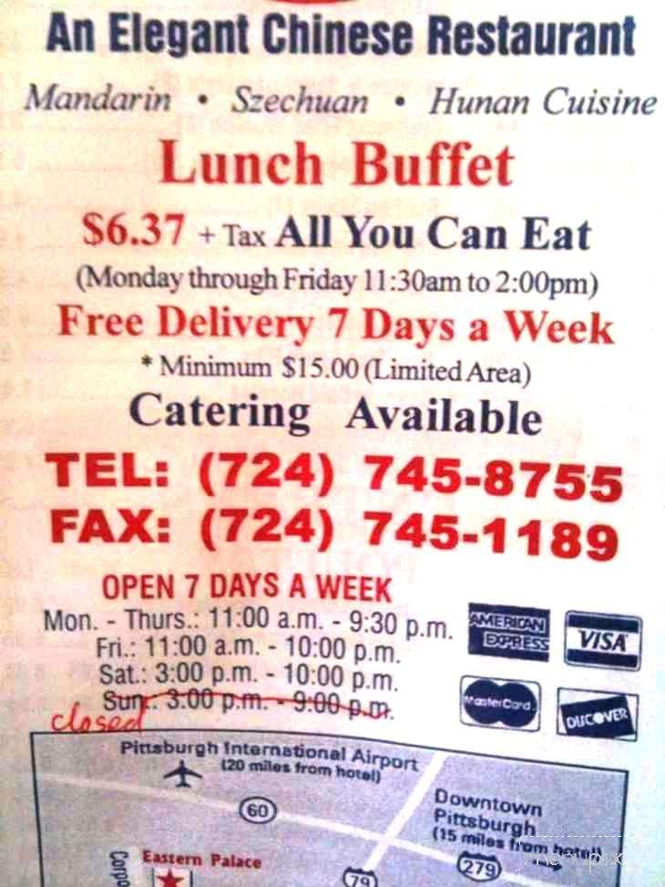 Eastern Palace - Canonsburg, PA menu_pic