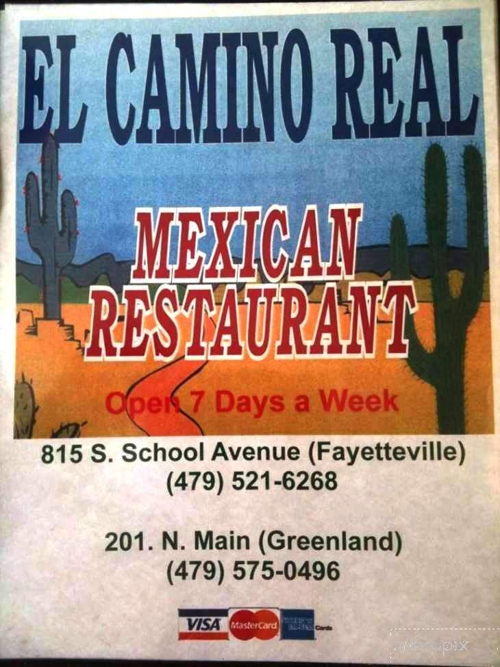 El Camino Real - Fayetteville, AR menu_pic
