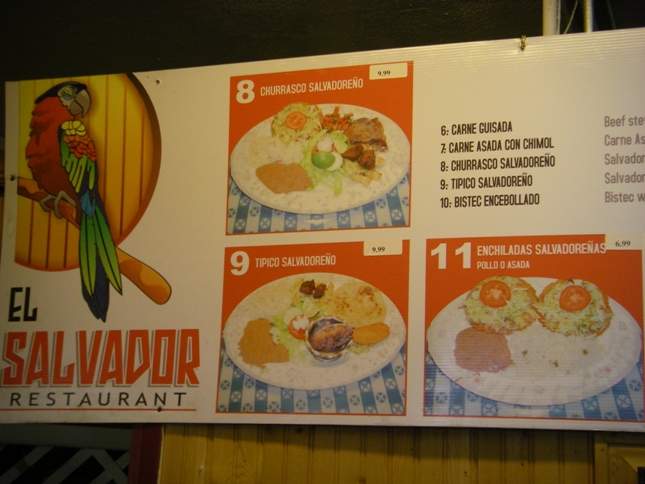 El Salvador Restaurant - Reno, NV menu_pic