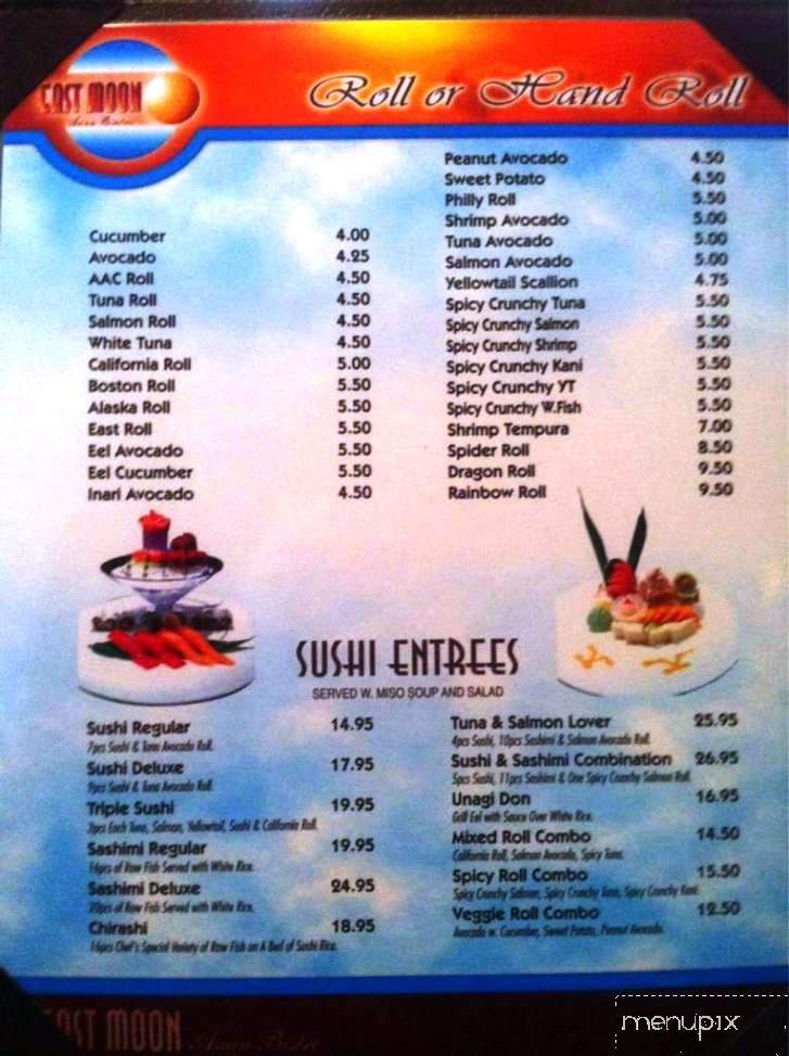 East Moon - Lubbock, TX menu_pic