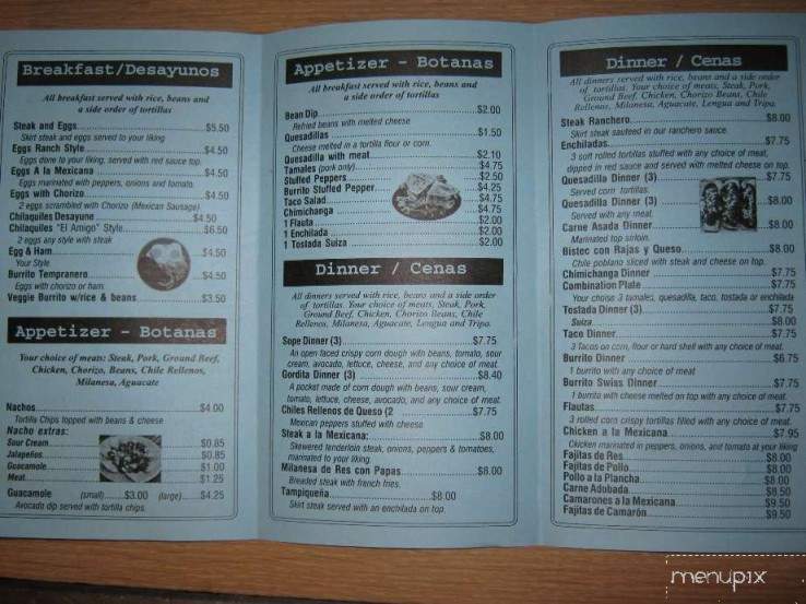 El Amigo - Portage, IN menu_pic