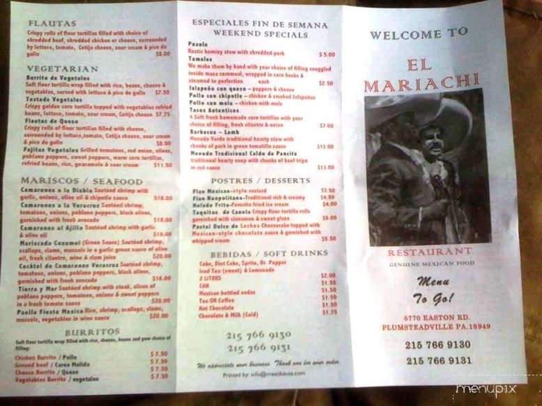 /3807903/El-Mariachi-Restaurant-Plumsteadville-PA - Plumsteadville, PA