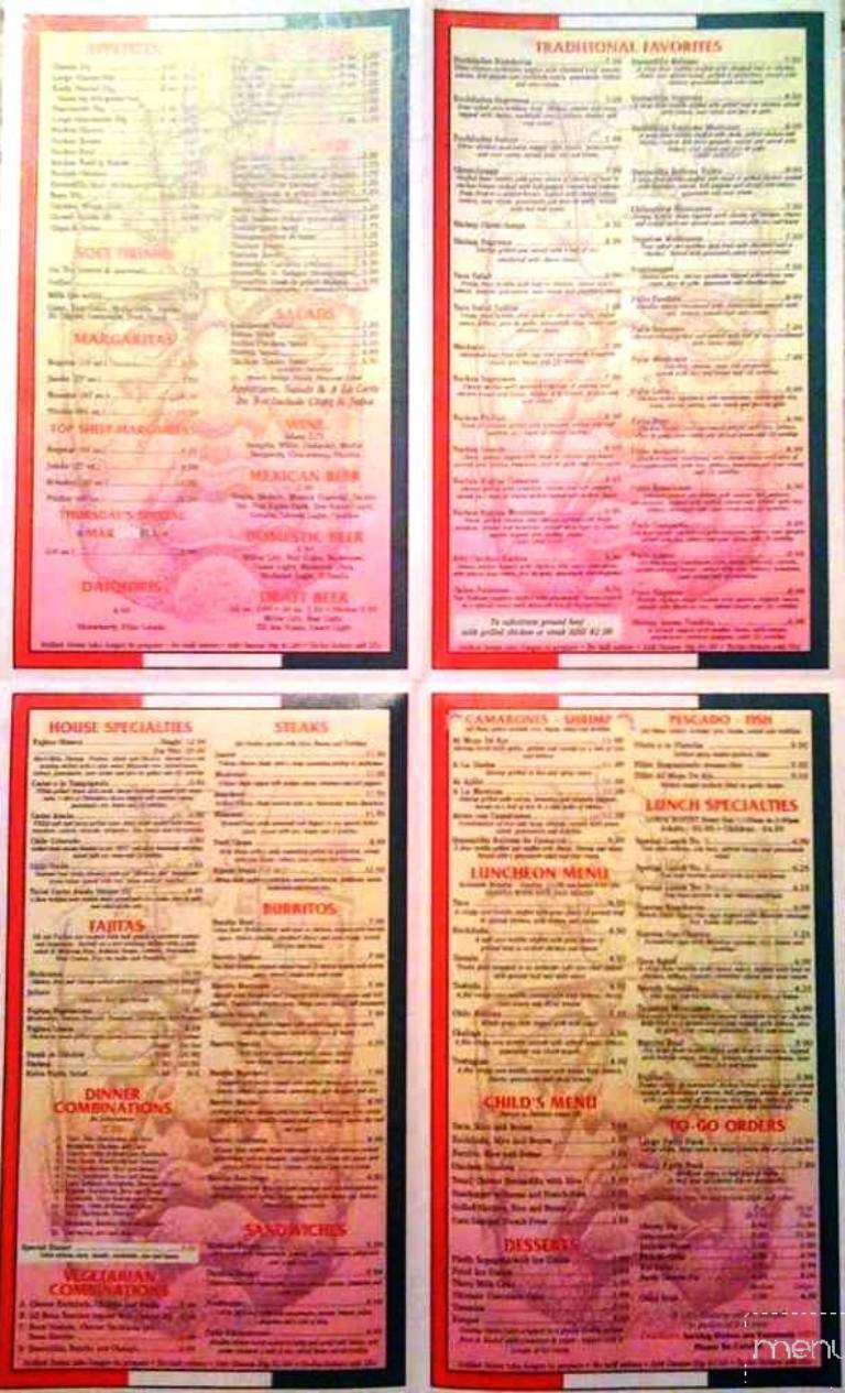 El Olmeca Mexican Restaurant - Owens Cross Roads, AL menu_pic