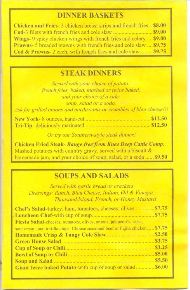 Jimmy Mac's Overtime Grill - Eugene, OR menu_pic