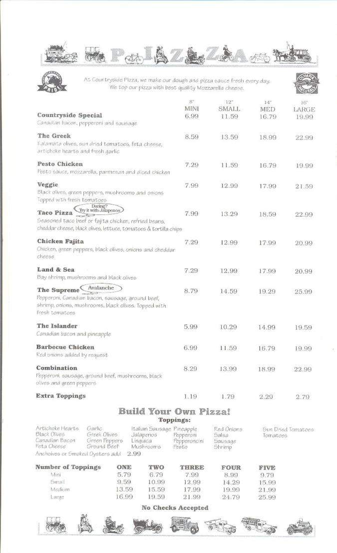 Countryside Pizza & Grill - Veneta, OR menu_pic