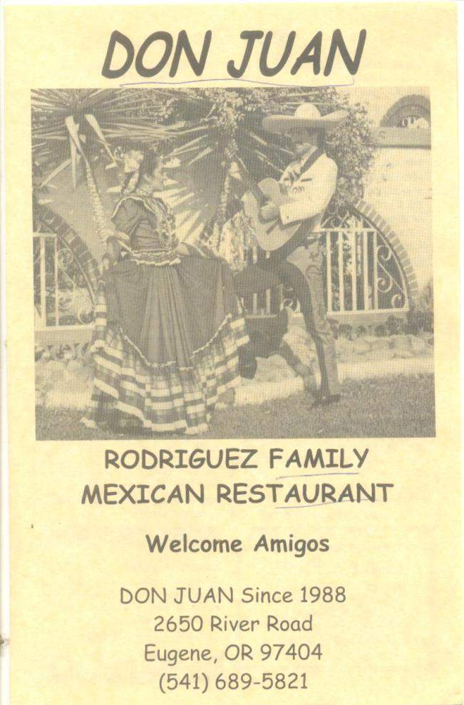 Don Juan Family Restaurant - Eugene, OR menu_pic