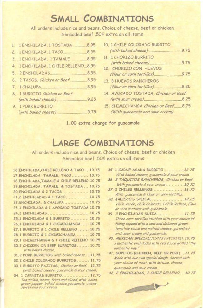 Don Juan Family Restaurant - Eugene, OR menu_pic