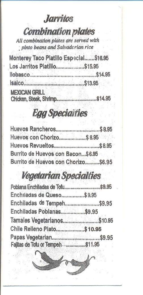El Jarro Azul - Eugene, OR menu_pic