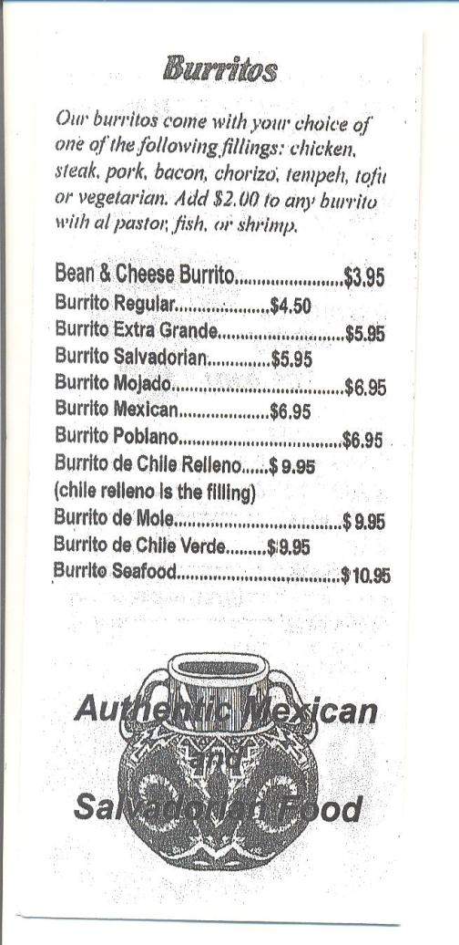 El Jarro Azul - Eugene, OR menu_pic