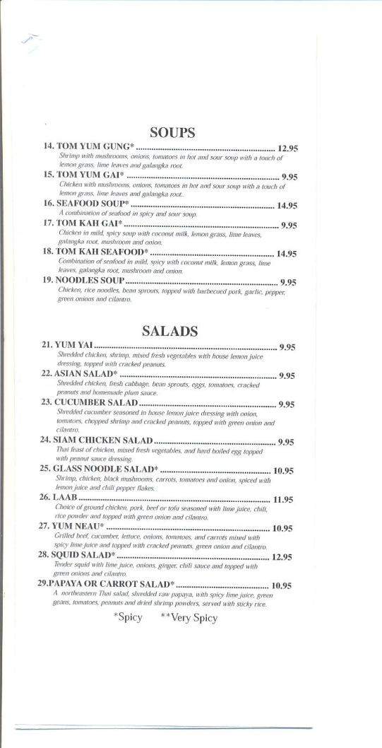 Kuraya's Thai Cuisine - Springfield, OR menu_pic