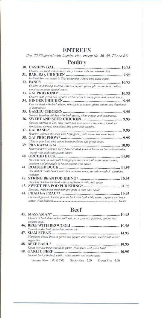Kuraya's Thai Cuisine - Springfield, OR menu_pic
