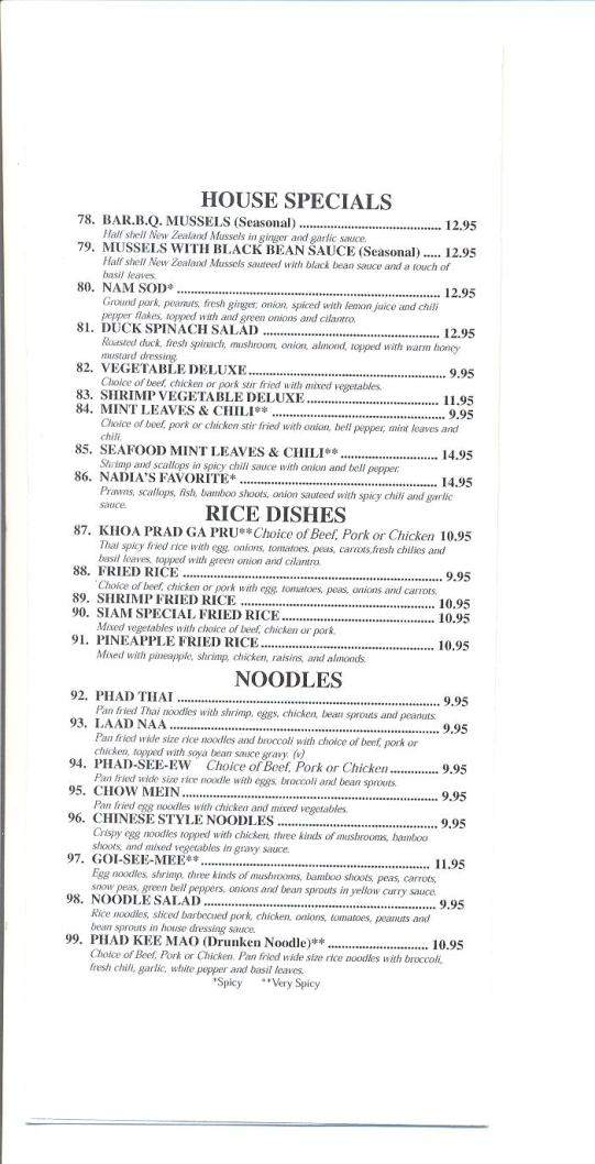 Kuraya's Thai Cuisine - Springfield, OR menu_pic