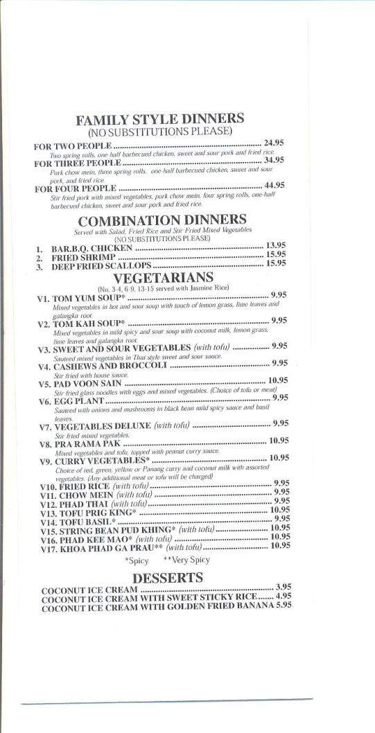 Kuraya's Thai Cuisine - Springfield, OR menu_pic