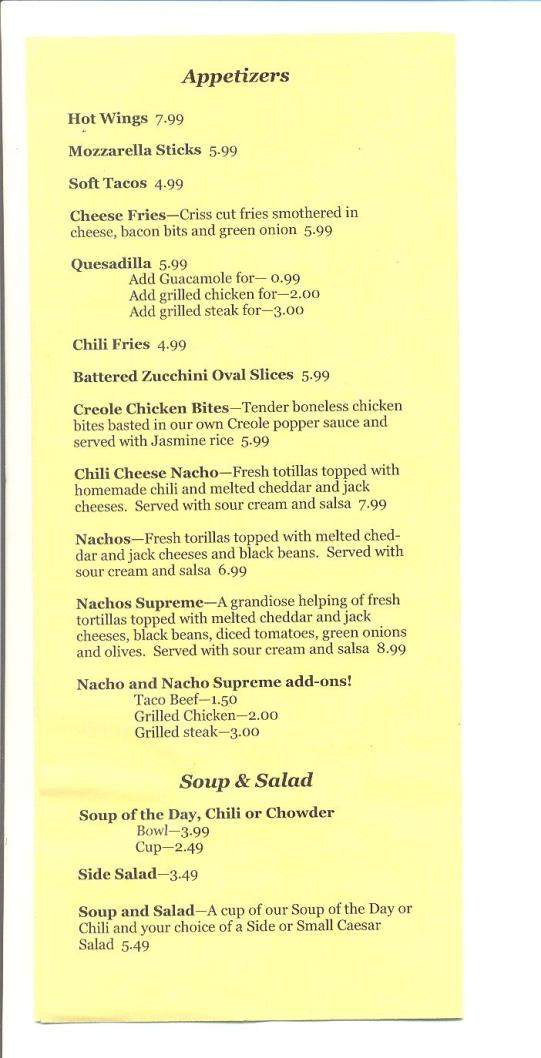 The Old Pad - Eugene, OR menu_pic