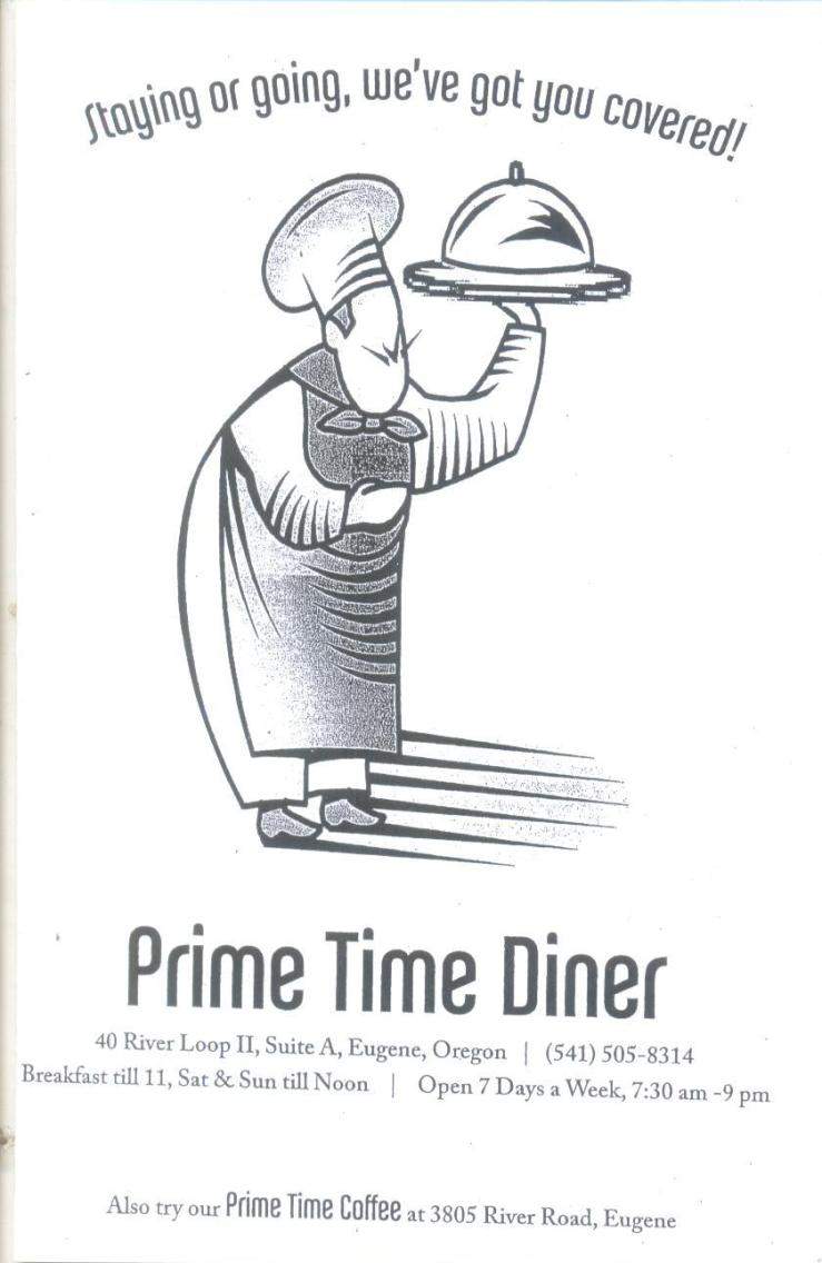 Prime Time Diner - Eugene, OR menu_pic