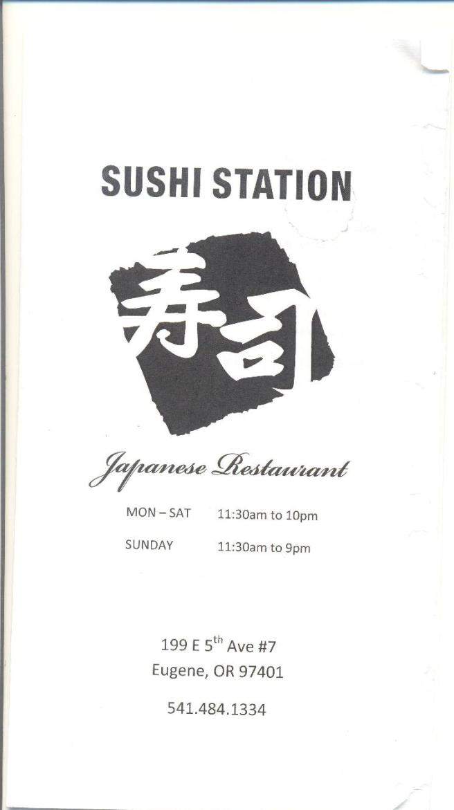 Sushi Station - Eugene, OR menu_pic