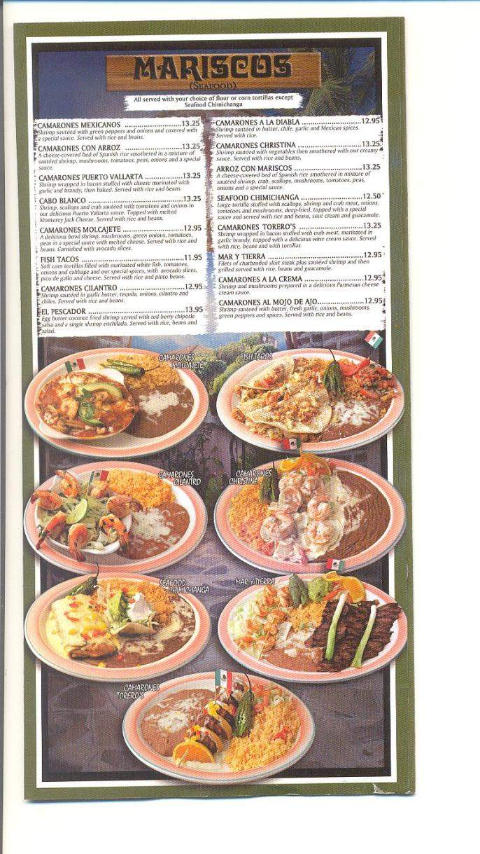 Toreros Family Mexican Restaurant - Myrtle Creek, OR menu_pic