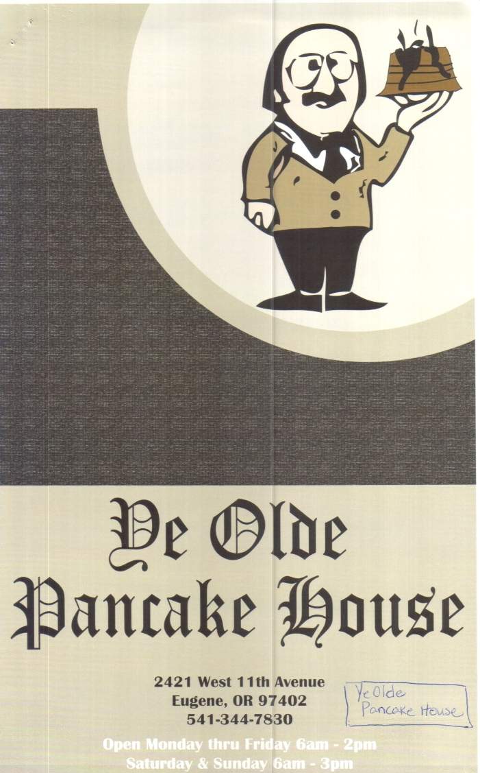 Ye Olde Pancake House - Eugene, OR menu_pic