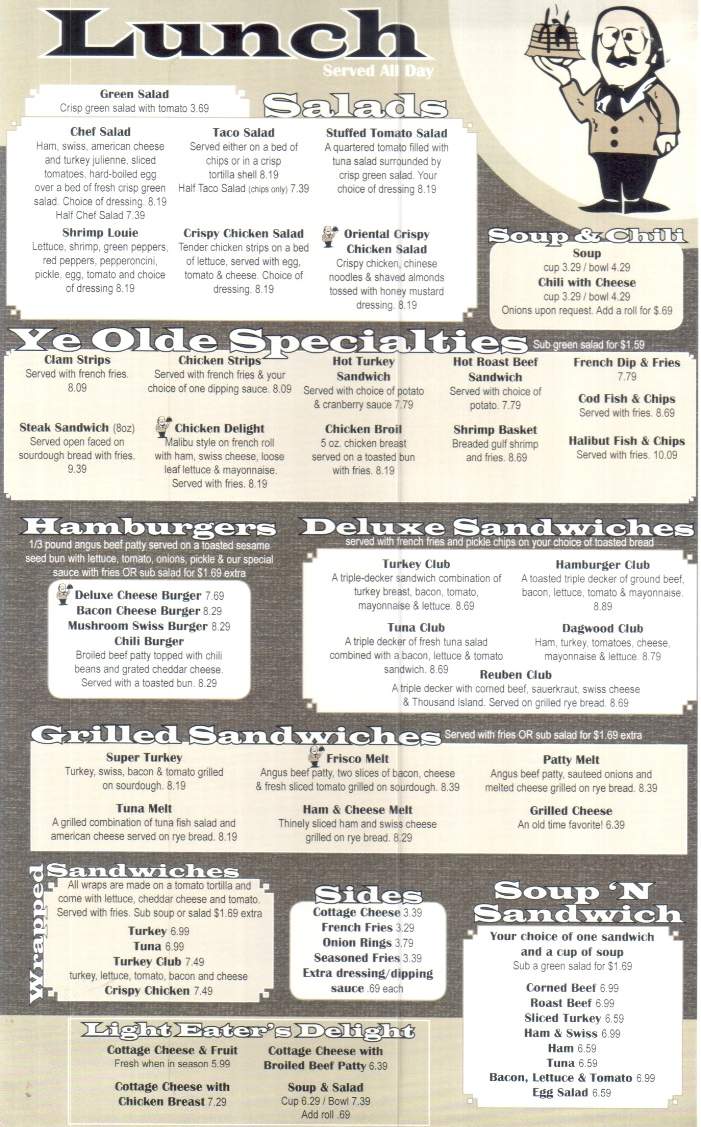 Ye Olde Pancake House - Eugene, OR menu_pic