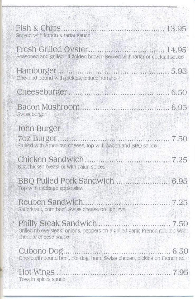 Coburg Inn Restaurant - Coburg, OR menu_pic