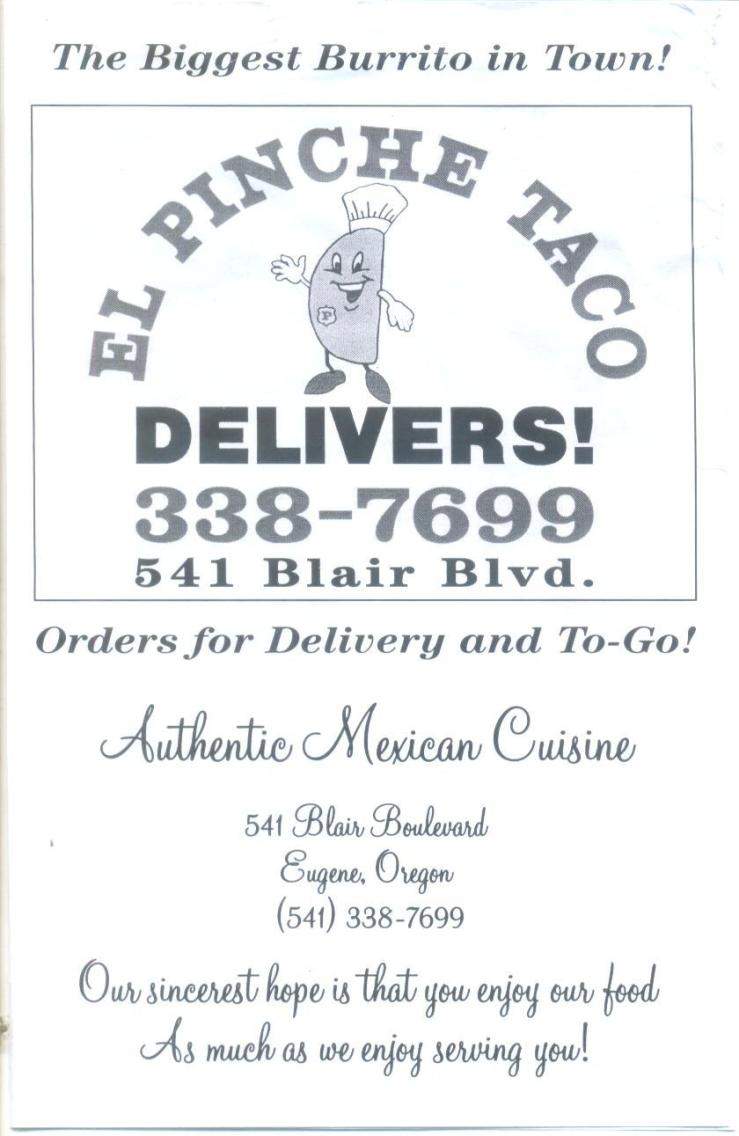 El Pinche Taco - Eugene, OR menu_pic