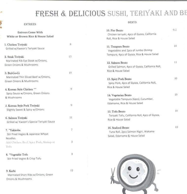 Pier Sushi - Springfield, OR menu_pic