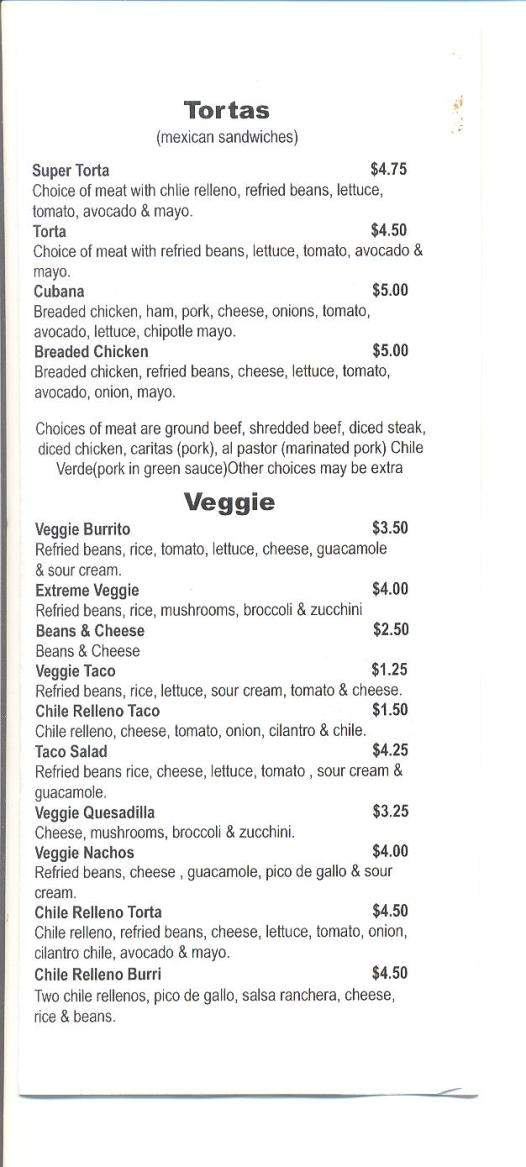 El Super Burrito - Eugene, OR menu_pic