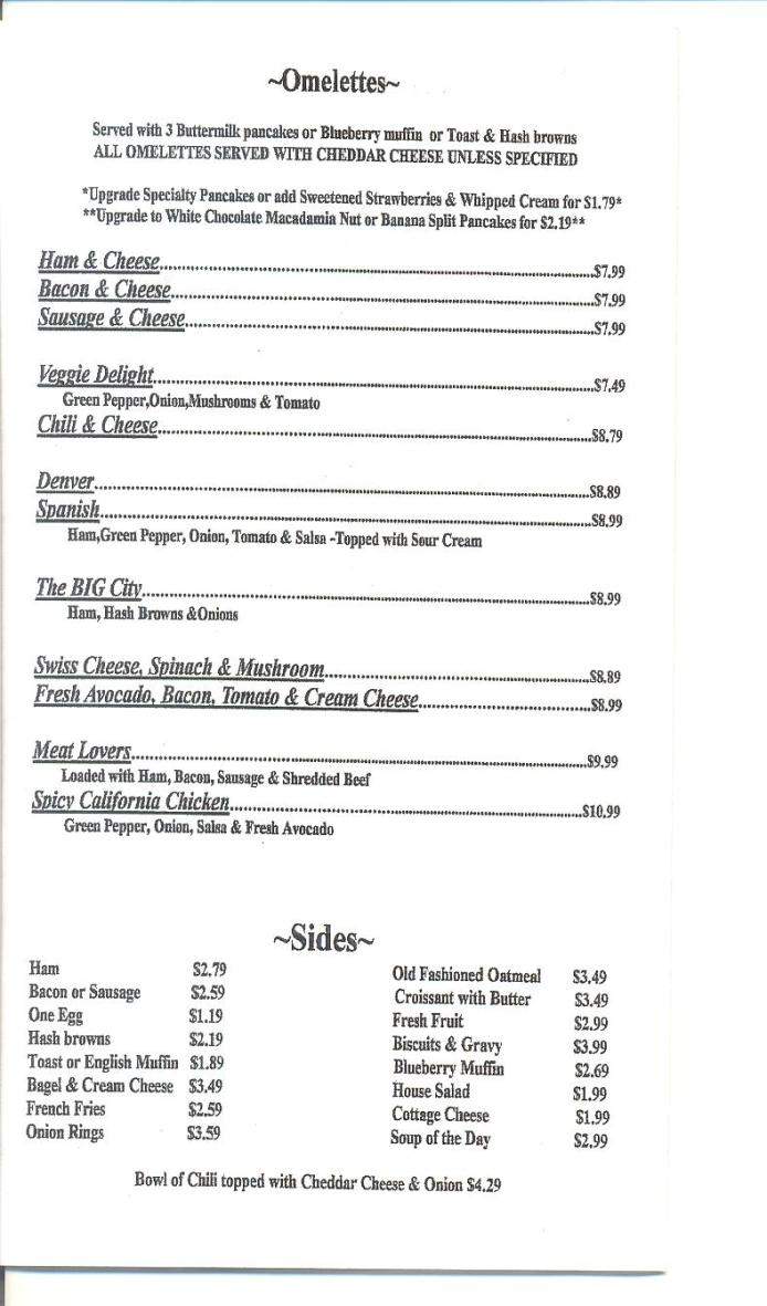 Todd's Place Steak & Eggs - Eugene, OR menu_pic