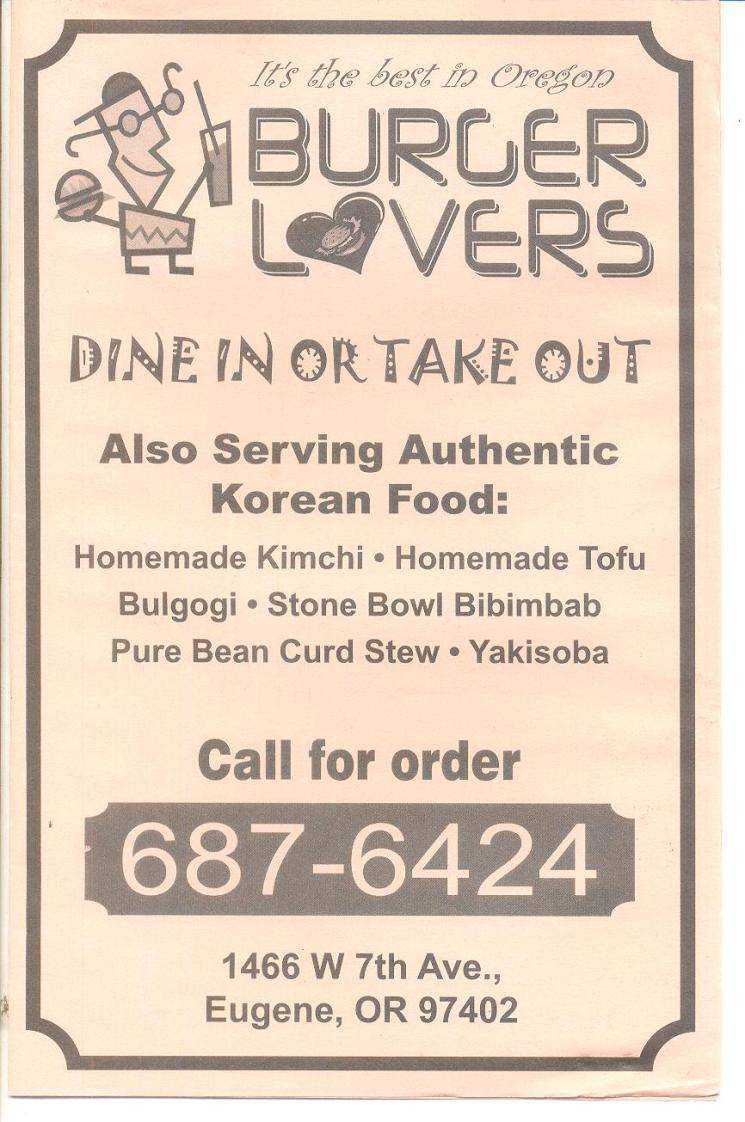 Burger Lovers - Eugene, OR menu_pic