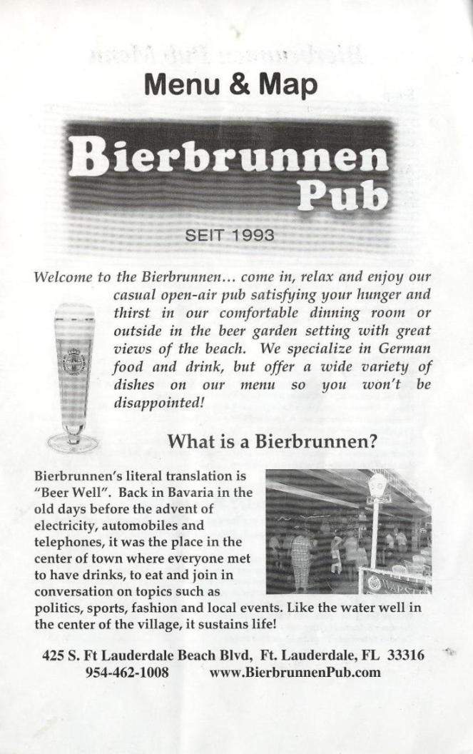Bierbrunnen Fort Lauderdale - Fort Lauderdale, FL menu_pic