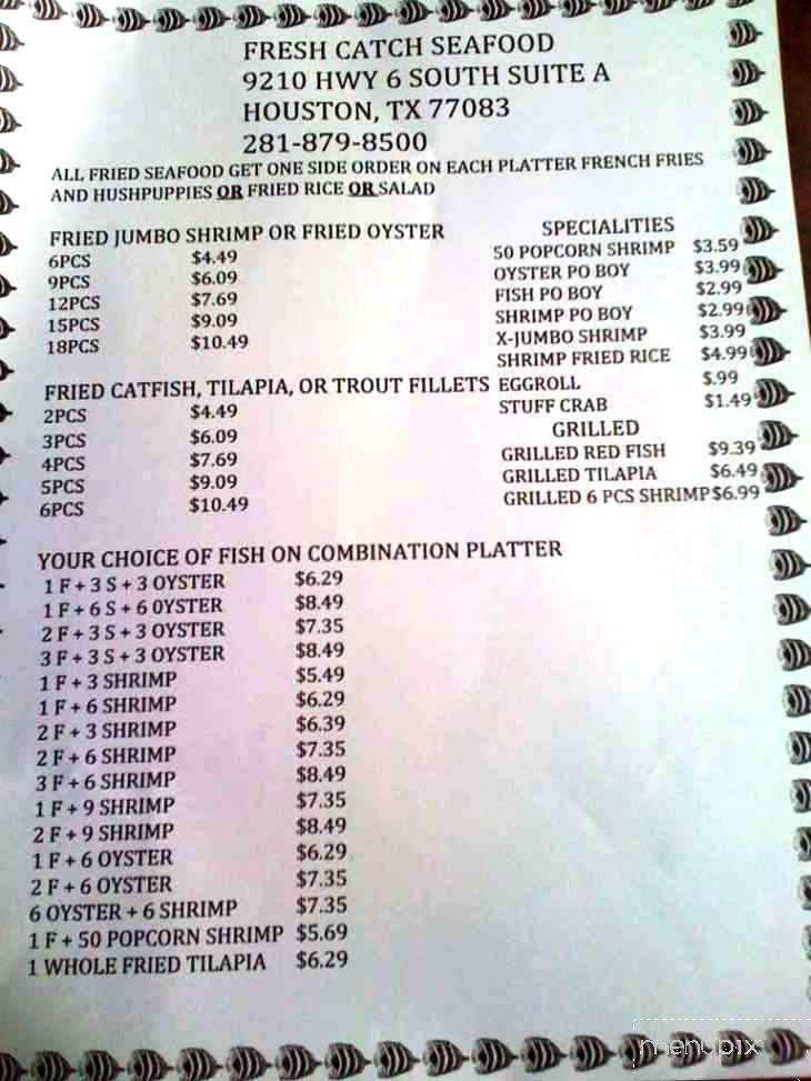 Mike's seafood menu deals