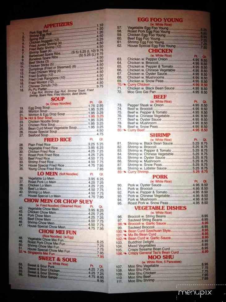 Fu Sing - Murfreesboro, TN menu_pic
